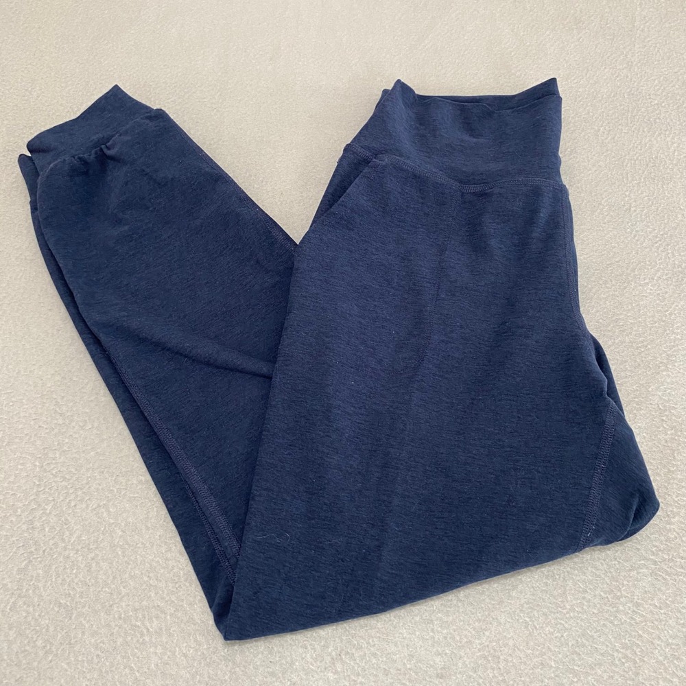 Beyond Yoga Spacedye Midi Jogger Navy Blue Heathered High Rise Pants Size M